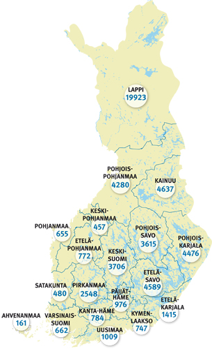 Maakuntajärvikartta / Erika Varkonyi 