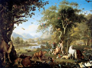 Adam and Eve in the Garden of Eden (Peter Wenzel, 1829)