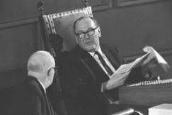 Kuva: Kalle Kultala. 1960-luku. Fagerholm eduskunnan puhemiehen.