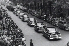 Kuva: K.J. Sthlbergin hautajaiset vuonna 1952. YLE kuvanauha.