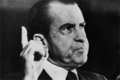 Kuva: Yhdysvaltojen presidentti Richard Nixon. (1970-luku) Pressfoto.