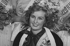 Kuva: Miss Suomi 1954, Yvonne de Bruyn. YLE kuvanauha.
