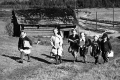 Kuva: Raja-Karjalan lapsia 1940-luvulla.