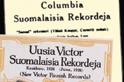 Kuva: Columbia- ja Victor levyjen mainoksia. (1920-luku)