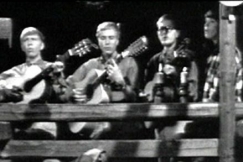 Kuva: Hootenanny Trio ja Anki Lindqvist esiintyvt. (1965) YLE kuvanauha.