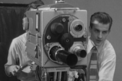 Kuva: Tv-tekniikan ihmeitä esiteltiin messuilla vuonna 1956. YLE kuvanauha.