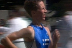 Kuva: Naisten 10 kilometrin kvelun maailmanmestari Sari Essayah. (1993) YLE kuvanauha.