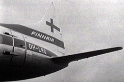 Kuva: Finnairin koneen siipi. YLE kuvanauha.