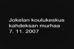 Kuva: Tekstin: Jokelana koulukeskus kahdeksan murhaa 7.11.2007. Kuva: KRP:n animaatio