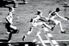 Kuva: 3000 m estejuoksu Suomi-Ruotsi-maaottelussa. (1969) YLE kuvanauha.