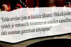 Kuva: Lainaus Jussi Halla-ahon blogikirjoituksesta A-talk-ohjelmassa. (2008) YLE kuvanauha.
