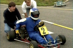 Kuva: Keke Rosberg lhdss carting-ajoon. (1987) YLE kuvanauha.