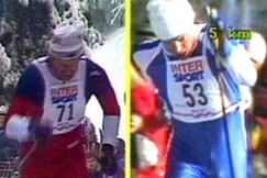 Kuva: Oddvar Br ja Harri Kirvesniemi 15 km:n MM-kilpailussa Oslossa. (1982) YLE kuvanauha.