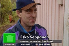 Kuva: Europarlamentaarikko Esko Seppnen (1996). YLE kuvanauha.