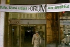 Kuva: Forumin avajaiset Helsingiss (1985). YLE kuvanauha.