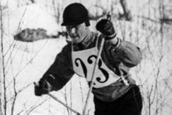 Kuva: Veli Saarinen Lake Placidin olympialaisissa (1932). Pressfoto.