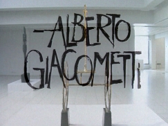 Kuva: Alberto Giacomettin näyttely Sara Hildénin taidemuseossa (1992). Yle kuvanauha.