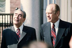 Kuva: Leonid Brezhnev ja Gerald Ford Helsingiss. Kalle Kultala