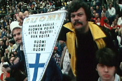 Kuva: Ruotsi-Suomi-ottelu Tukholmassa. (1979) YLE kuvanauha.
