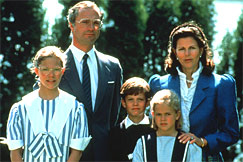 Bild: Den svenska kungafamiljen, Pressfoto, 1990