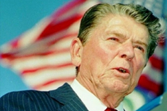 Kuva: Presidentti Ronald Reaganilla (1991) oli keskeinen osa kylmn sodan pttymisess. AP Graphics Bank.