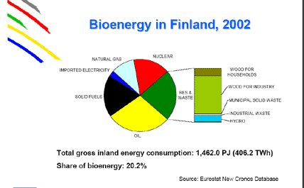 Bioenergin i Finland. Klla: VTT