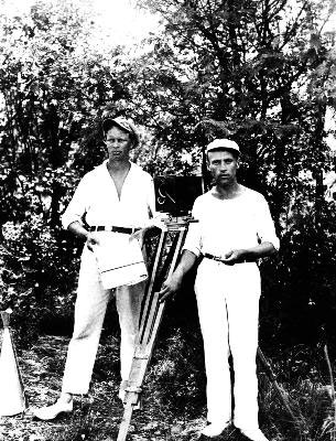 Erkki Karu, kuva: Suomen elokuva-arkiston kokoelma, vuosi 1927 elokuvan Luotsi-kuvauksista