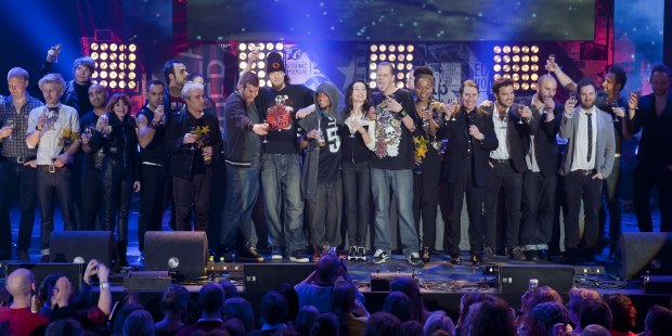 Vuoden 2013 EBBA-voittajia rivissä
