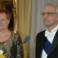 Vuonna 2007. Presidentti Tarja Halonen ja tohtori Pentti Arajärvi. Kuva: Touko Yrttimaa/YLE