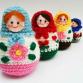 Maatushka-nuket herkullisissa väreissä. Ohje ja kuva: http://www.ravelry.com/