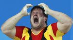 Olympiakullan voittanut Saksan Matthias Steiner.