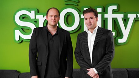 Spotify-palvelun perustajat Daniel Ek ja Martin Lorentzon