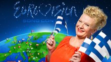 Tarja Närhi selostaa Eurovision laulukilpailun TV:ssä - Kuva: Jyrki Valkama Yle
