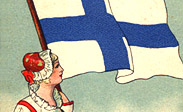 Suomen lippu, 1910-luku, Ylen arkisto, postikortti
