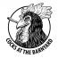 Cocks At The Barnyard-yhtyeen logo, jossa on mustavalkoisella kuvattuna kukko, joka polttaa tupakkia.