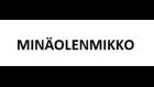 Minäolenmikko-nimisen artistin logo, jossa valkoisella pohjalla lukee mustalla tekstillä: "MINÄOLENMIKKO"
