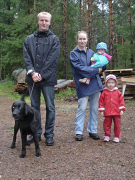 Sulo-koira, Heikki, Anna ja lapset