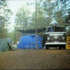 Tämän hienon telttailukuvan lähetti Erkki Kauppila "Leirillä Kuusamossa 70-luvulla"