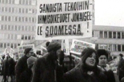 Kuva: YK-pivn mielenosoitus. (1968) YLE kuvanauha.