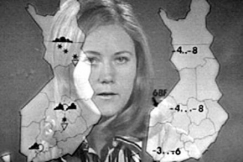 Bild: Monica Welling och vderkarta, YLE 1972