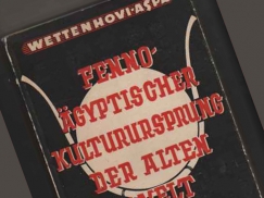 Kuva: Sigurd Wettenhovi-Aspan teoksen Fenno-gyptischer Kulturursprung der Alten Welt kansi (1935).