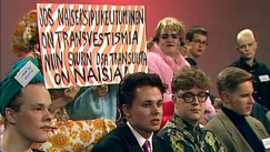 Kuva: Tasavalta!-ohjelman keskustelijoita. 1993. YLE kuvanauha.