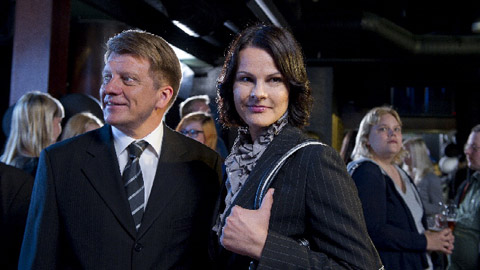 Moska, Timo Torikka ja Niina Nurminen. Kuva: Jukka Lintinen/YLE