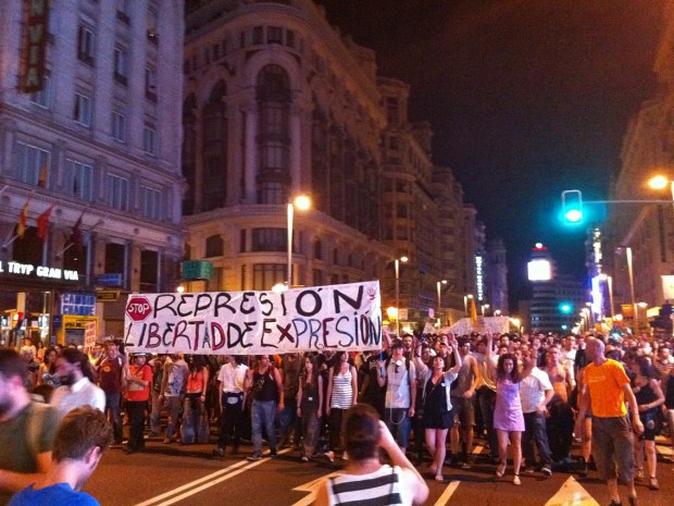 Mielenosoitus Gran Vialla Madridissa - Kuva: Nieves