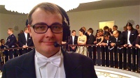 Studio-ohjaaja John Ahlfors Linnan juhlissa 2009.