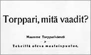 Torpparikysymyst ksittelev lentolehtinen 1906, Kansan arkisto